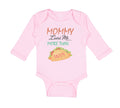 Long Sleeve Bodysuit Baby Mommy Loves Me More than Tacos Funny Humor Cotton