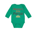 Long Sleeve Bodysuit Baby Mommy's Little Pierogi Polish Funny Humor Cotton