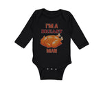 Long Sleeve Bodysuit Baby I'M A Breast Man Funny Humor Boy & Girl Clothes Cotton