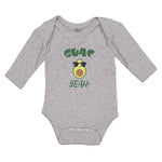 Long Sleeve Bodysuit Baby Guac Yeah! Boy & Girl Clothes Cotton - Cute Rascals