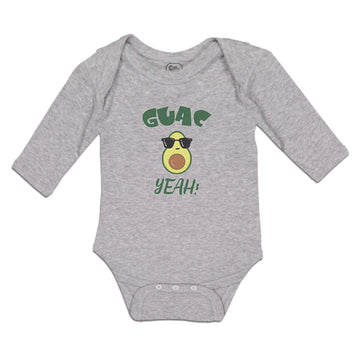 Long Sleeve Bodysuit Baby Guac Yeah! Boy & Girl Clothes Cotton