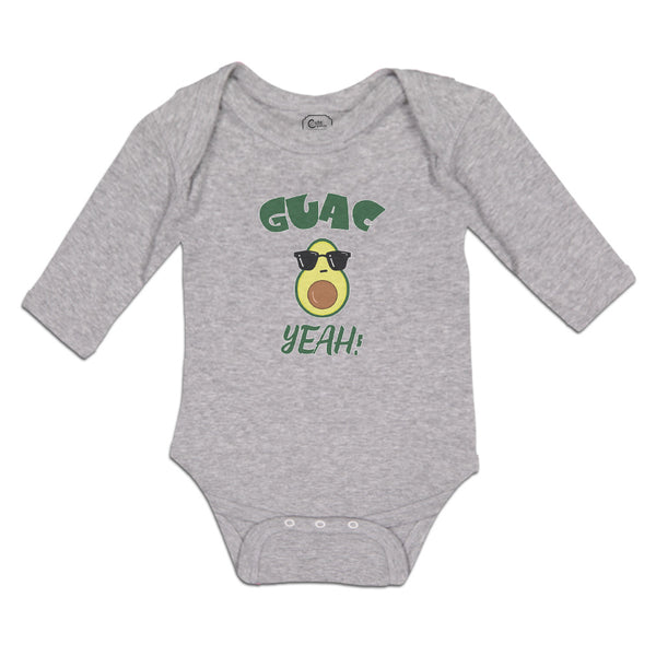 Long Sleeve Bodysuit Baby Guac Yeah! Boy & Girl Clothes Cotton - Cute Rascals