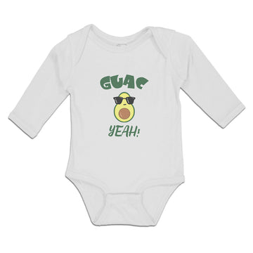 Long Sleeve Bodysuit Baby Guac Yeah! Boy & Girl Clothes Cotton