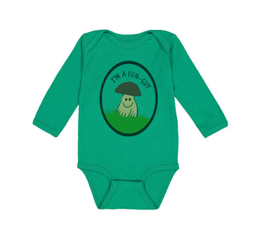 Long Sleeve Bodysuit Baby Mushroom Saying I'M Fun-Guy Boy & Girl Clothes Cotton