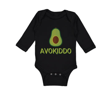 Long Sleeve Bodysuit Baby Avokiddo Avocado Vegetables Kid Funny Cotton