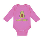 Long Sleeve Bodysuit Baby Avokiddo Avocado Vegetables Kid Funny Cotton - Cute Rascals