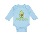 Long Sleeve Bodysuit Baby Avokiddo Avocado Vegetables Kid Funny Cotton - Cute Rascals