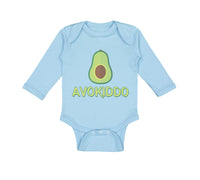 Long Sleeve Bodysuit Baby Avokiddo Avocado Vegetables Kid Funny Cotton - Cute Rascals