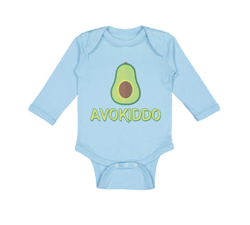 Long Sleeve Bodysuit Baby Avokiddo Avocado Vegetables Kid Funny Cotton