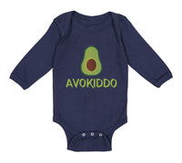 Long Sleeve Bodysuit Baby Avokiddo Avocado Vegetables Kid Funny Cotton - Cute Rascals