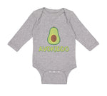 Long Sleeve Bodysuit Baby Avokiddo Avocado Vegetables Kid Funny Cotton - Cute Rascals