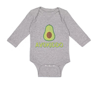 Long Sleeve Bodysuit Baby Avokiddo Avocado Vegetables Kid Funny Cotton - Cute Rascals