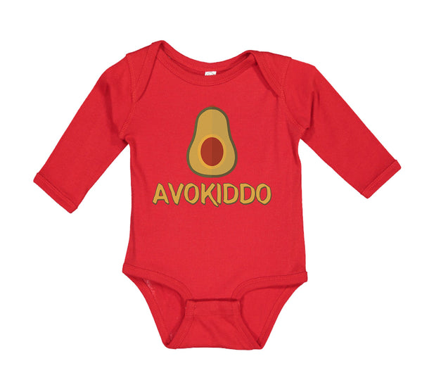 Long Sleeve Bodysuit Baby Avokiddo Avocado Vegetables Kid Funny Cotton - Cute Rascals