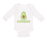 Long Sleeve Bodysuit Baby Avokiddo Avocado Vegetables Kid Funny Cotton - Cute Rascals