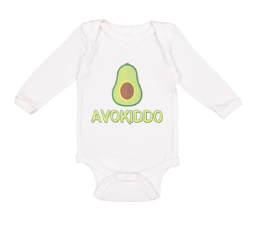 Long Sleeve Bodysuit Baby Avokiddo Avocado Vegetables Kid Funny Cotton