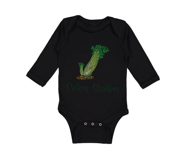 Long Sleeve Bodysuit Baby Celery Stalker Vegetables Boy & Girl Clothes Cotton - Cute Rascals