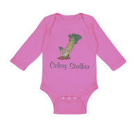 Long Sleeve Bodysuit Baby Celery Stalker Vegetables Boy & Girl Clothes Cotton - Cute Rascals