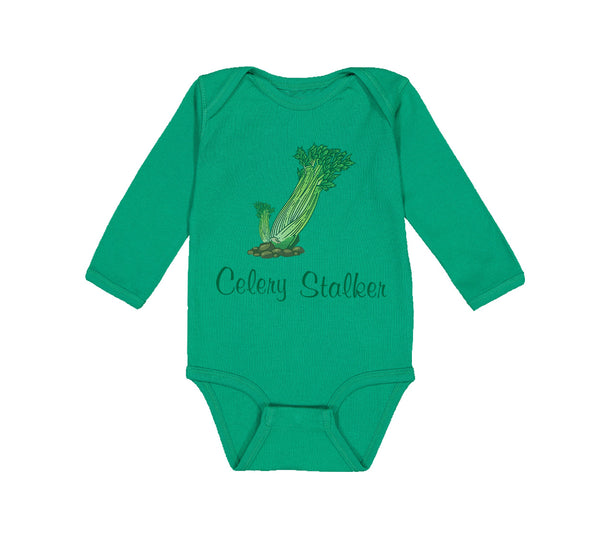 Long Sleeve Bodysuit Baby Celery Stalker Vegetables Boy & Girl Clothes Cotton - Cute Rascals