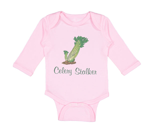 Long Sleeve Bodysuit Baby Celery Stalker Vegetables Boy & Girl Clothes Cotton - Cute Rascals