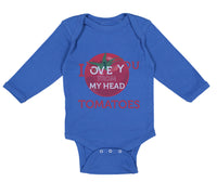 Long Sleeve Bodysuit Baby Tomatoes I Love You from My Head Vegetables Cotton