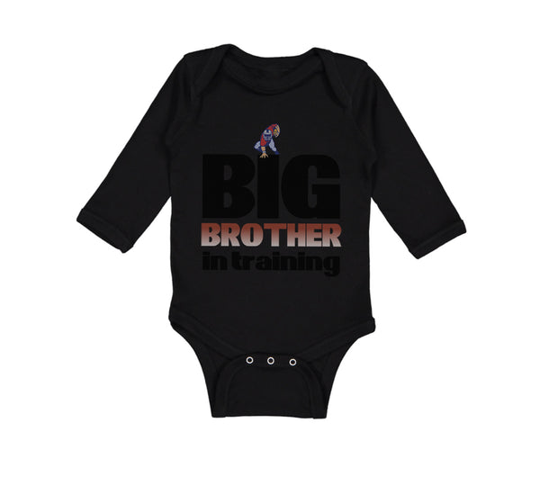 Long Sleeve Bodysuit Baby Big Brother in Training Football Boy & Girl Clothes - Cute Rascals