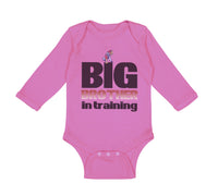 Long Sleeve Bodysuit Baby Big Brother in Training Football Boy & Girl Clothes - Cute Rascals