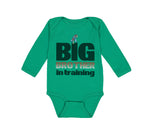 Long Sleeve Bodysuit Baby Big Brother in Training Football Boy & Girl Clothes - Cute Rascals