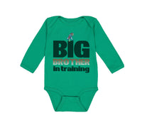 Long Sleeve Bodysuit Baby Big Brother in Training Football Boy & Girl Clothes - Cute Rascals