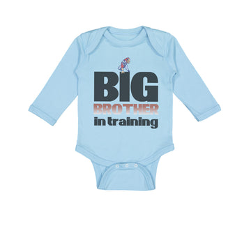 Long Sleeve Bodysuit Baby Big Brother in Training Football Boy & Girl Clothes
