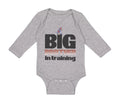 Long Sleeve Bodysuit Baby Big Brother in Training Football Boy & Girl Clothes