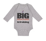 Long Sleeve Bodysuit Baby Big Brother in Training Football Boy & Girl Clothes - Cute Rascals