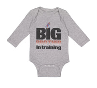 Long Sleeve Bodysuit Baby Big Brother in Training Football Boy & Girl Clothes - Cute Rascals