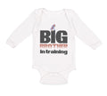 Long Sleeve Bodysuit Baby Big Brother in Training Football Boy & Girl Clothes