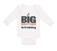 Long Sleeve Bodysuit Baby Big Brother in Training Football Boy & Girl Clothes - Cute Rascals