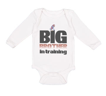 Long Sleeve Bodysuit Baby Big Brother in Training Football Boy & Girl Clothes