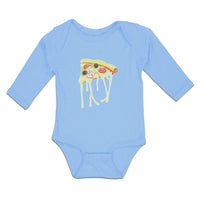 Long Sleeve Bodysuit Baby Cheesy Pizza Falling Boy & Girl Clothes Cotton - Cute Rascals