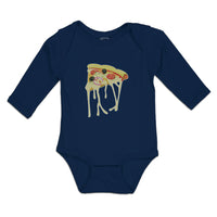 Long Sleeve Bodysuit Baby Cheesy Pizza Falling Boy & Girl Clothes Cotton - Cute Rascals