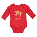Long Sleeve Bodysuit Baby Cheesy Pizza Falling Boy & Girl Clothes Cotton - Cute Rascals