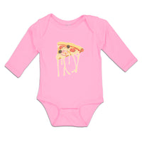 Long Sleeve Bodysuit Baby Cheesy Pizza Falling Boy & Girl Clothes Cotton - Cute Rascals