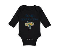 Long Sleeve Bodysuit Baby Daddy's Little Co-Pilot Dad Father's Day Western - Cute Rascals