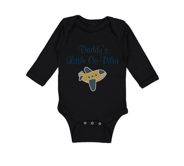 Long Sleeve Bodysuit Baby Daddy's Little Co-Pilot Dad Father's Day Western