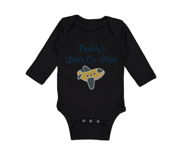 Long Sleeve Bodysuit Baby Daddy's Little Co-Pilot Dad Father's Day Western - Cute Rascals