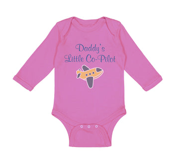 Long Sleeve Bodysuit Baby Daddy's Little Co-Pilot Dad Father's Day Western