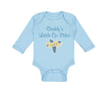 Long Sleeve Bodysuit Baby Daddy's Little Co-Pilot Dad Father's Day Western