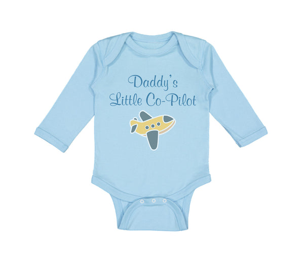 Long Sleeve Bodysuit Baby Daddy's Little Co-Pilot Dad Father's Day Western - Cute Rascals