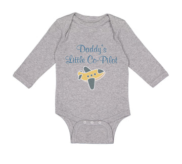 Long Sleeve Bodysuit Baby Daddy's Little Co-Pilot Dad Father's Day Western
