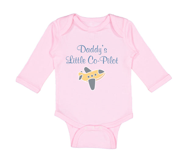 Long Sleeve Bodysuit Baby Daddy's Little Co-Pilot Dad Father's Day Western - Cute Rascals