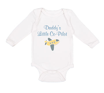 Long Sleeve Bodysuit Baby Daddy's Little Co-Pilot Dad Father's Day Western