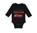 Long Sleeve Bodysuit Baby My Grandpa's A Firefighter Grandpa Grandfather Cotton