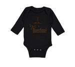 Long Sleeve Bodysuit Baby Mustache Godparent Baby Announcement Cotton